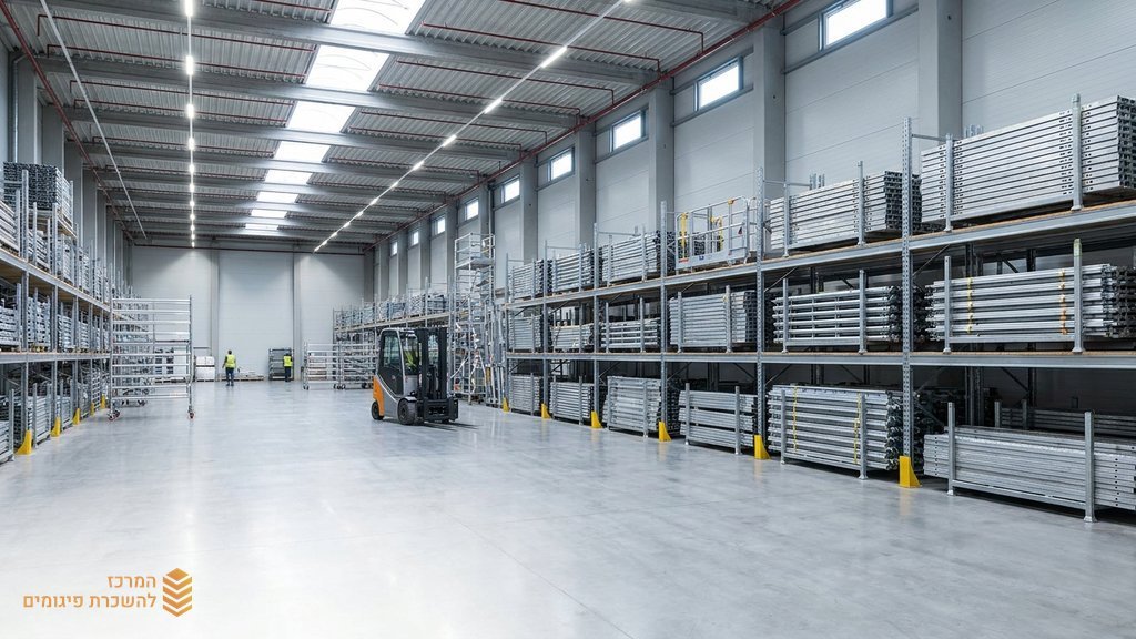 מחסן לוגיסטי של ציוד עבודה בגובה