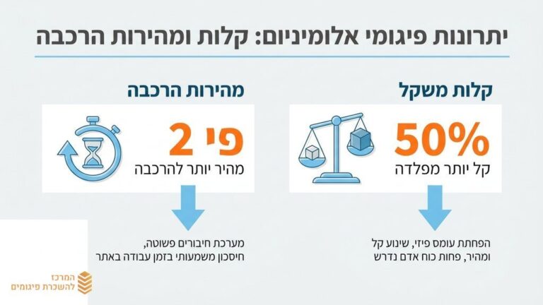 פועל בניין מרכיב פיגום אלומיניום בקלות ובמהירות באתר בנייה