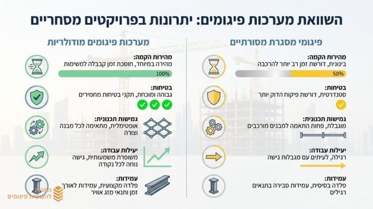 קבלני פיגומים בפרויקט בנייה מסחרי רחב היקף