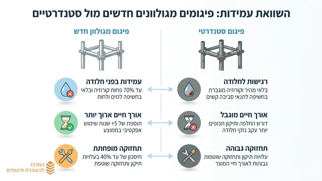 פיגום ברזל חדש במחסן ציוד עבודה