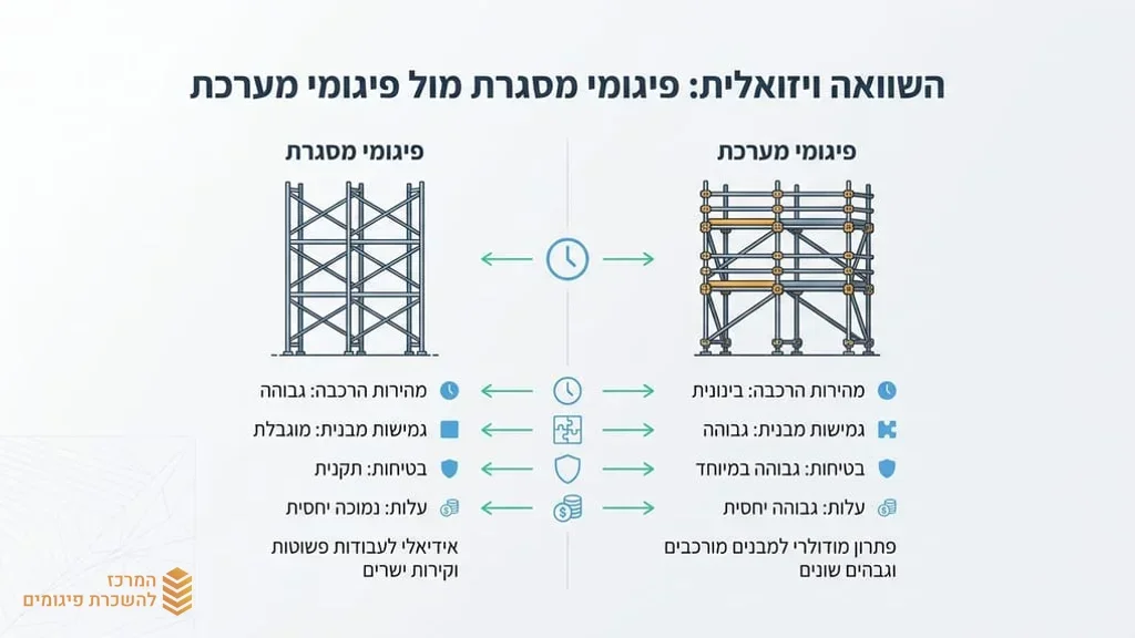 סוגי פיגומים לבנייה ופתרונות עבודה בגובה