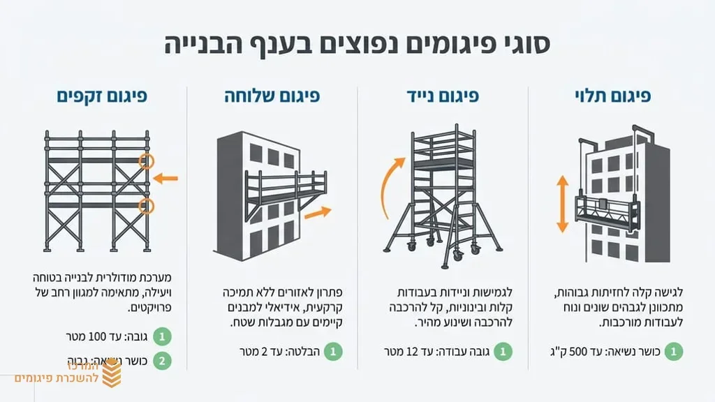 פיגום חזית מותקן על מבנה מגורים בתהליך בנייה