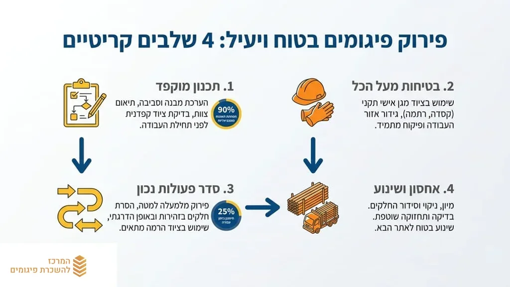 תהליך מבוקר של פירוק פיגומים