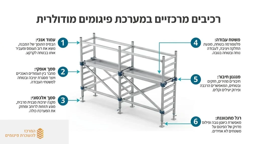 חיבור אלומיניום חזק במערכת פיגומים